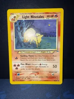 Pokemon TCG Light Ninetales 50/105 Neo Destiny Unlimited Rare Non-Holo #50 LP - Image 2