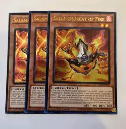 x3 Salamangreat of Fire Ultra Rare 1st Edition LD10-EN001 NM Yugioh - Image 1