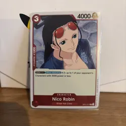 Nico Robin PRE ERRATA One Piece TCG English OP01-017 NM Romance Dawn Red - Image 1