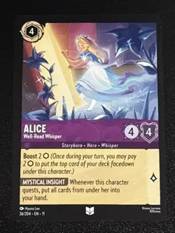 Disney Lorcana Winterspell Alice - Well-Read Whisper 36/204 NM - Image 1