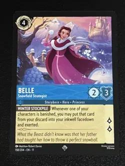Disney Lorcana Winterspell Belle - Snowfield Strategist 158/204 NM Super Rare - Image 1