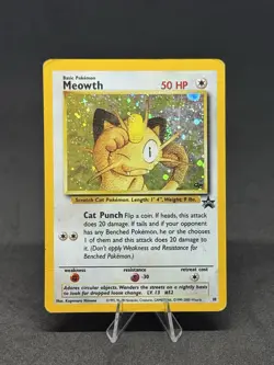 Pokemon TCG Meowth 10/53 WOTC Promo Holo Card - Image 1
