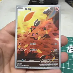 Pokemon TCG Tepig Card Scarlet Violet White Flare 096/086 Near Mint - Image 1
