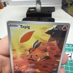 Pokemon TCG Tepig Card Scarlet Violet White Flare 096/086 Near Mint - Image 2