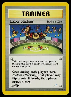 Pokemon Card - Lucky Stadium Neo Destiny 100/105 Uncommon 1st Edition - Image 1