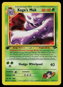 Pokemon Card - Koga's Muk Gym Challenge 26/132 Rare 1st Edition - Image 1