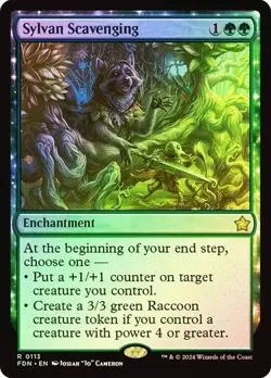 Sylvan Scavenging 113 Foil NM MTG Foundations Magic - Image 1