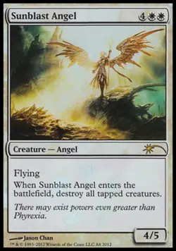 MTG Sunblast Angel - Foil - Media Promo, Unique & Misc. Promos, Heavily Played, - Image 1