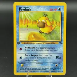 1999 Pokemon Fossil - 1st Edition - Psyduck 53/62 - Ungraded - Image 1