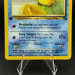 1999 Pokemon Fossil - 1st Edition - Psyduck 53/62 - Ungraded - Image 3
