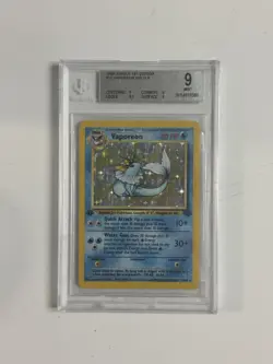 1999 Pokemon Jungle 1st Edition #12 Vaporeon Holo RARE BGS 9 MINT VINTAGE - Image 1