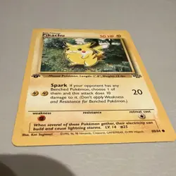 Pokemon Pikachu - 60/64 - Jungle Set - 1st Edition - Near Mint (front & back) - Image 1