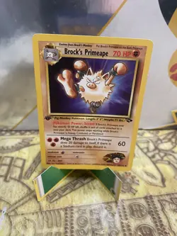 Pokemon TCG Brock’s Primeape #35/132 Gym Challenge Non Holo 1st Edition Vintage - Image 1