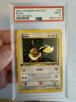 2000 Pokemon - 1st Edition Eevee Non Holo - Team Rocket 55/82 PSA 9 Mint! WOTC - Image 2