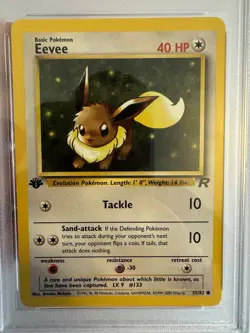 2000 Pokemon - 1st Edition Eevee Non Holo - Team Rocket 55/82 PSA 9 Mint! WOTC - Image 3