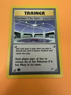 Vintage Pokemon - Cerulean City Gym - Trainer - 1st Edition - Gym Heroes - NM+ - Image 1