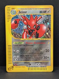 Scizor H21/H32 Aquapolis Holo Ultra Rare Pokemon TCG Nintendo e-reader MP+ - Image 1