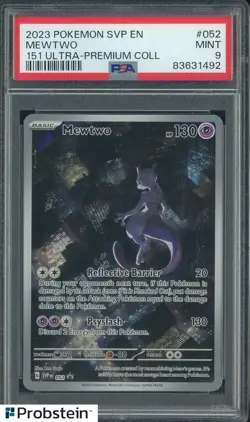 2023 Pokemon SVP EN 151 Ultra Premium Collection UPC #052 Mewtwo PSA 9 MINT - Image 1