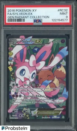 2016 Pokemon XY Generations Radiant Collection #RC32 FA Sylveon EX PSA 9 MINT - Image 1