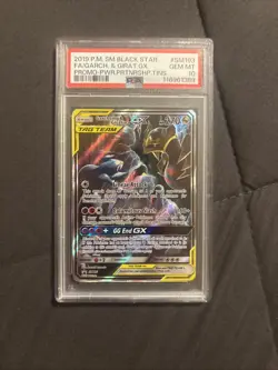 2019 POKEMON SM BLACK STAR PROMO #SM193 FULL ART/GARCHOMP & GIRATINA PSA 10 - Image 1