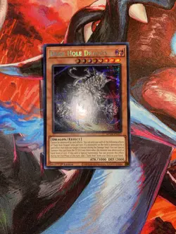 Yugioh! Dark Hole Dragon MP24-EN117 Prismatic Secret Rare 1st Edition NM - Image 1