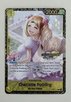 Charlotte Pudding OP03-112 Championship 2024 Top 64 Prize One Piece NM - Image 1