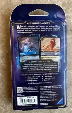 Disney Lorcana The First Chapter Starter Deck Sapphire Steel NEW w/ Booster - Image 2