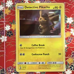 Detective Pikachu SM Promo Pokemon Holo Card Promo 2019 SM190 English - Image 1