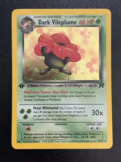 DARK VILEPLUME Pokemon Card - WOTC - 1st Edition - Team Rocket 13/82 HOLO NM (D) - Image 1