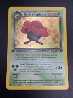 DARK VILEPLUME Pokemon Card - WOTC - 1st Edition - Team Rocket 13/82 HOLO NM (D) - Image 4