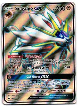 Solgaleo GX 143/149 - Sun & Moon Rare Ultra Pokemon TCG - HP Card - Image 1