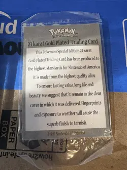 Poliwhirl Pokemon Gold Plated Trading Card 1999 BK Limited Edition w/ pokeball - Image 4