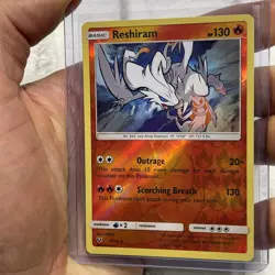 Pokemon Reshiram - 14/73 - Shining Legends - Reverse Holo Pokemon Rare Card NM - Image 1