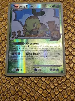 Pokemon TGC 2009 Platinum Rising Rivals Turtwig GL 85/111 Reverse Holo Card HP - Image 3