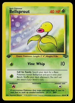 Pokemon Card Bellsprout 49/64 Jungle 1st Edition - Image 1