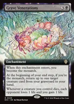 Grave Venerations - Extended Art- Lorwyn Eclipsed - MtG- NM - Image 1