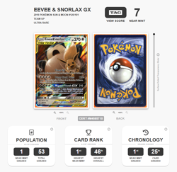 TAG 7 Eevee & Snorlax GX #120 Pokemon Team Up US English (Read Description) - Image 5