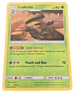 Pokemon TCG Ludicolo 2/18 Detective Pikachu Set 2019 Holographic Rare EX LP+ - Image 1