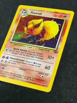 Pokemon TCG Flareon Jungle 3/64 Holo Unlimited Holo Rare Unlimited 1999 - Image 3