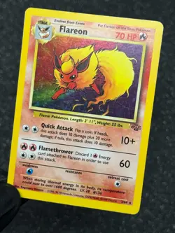 Pokemon TCG Flareon Jungle 3/64 Holo Unlimited Holo Rare Unlimited 1999 - Image 4
