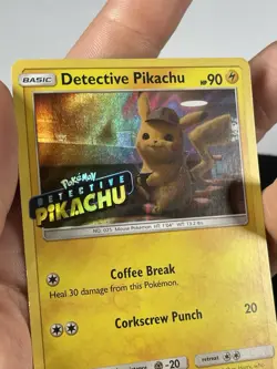 Pokemon Detective Pikachu SM190 Stamped Holo Black Star Promo - Image 3