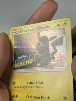 Pokemon Detective Pikachu SM190 Stamped Holo Black Star Promo - Image 4