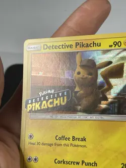 Pokemon Detective Pikachu SM190 Stamped Holo Black Star Promo - Image 5
