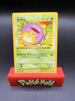 Pokemon TCG Koffing Base Set 51/102 Regular 1st Edition Common Shadowless LP - Image 1