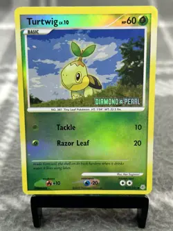 Pokemon TCG 2007 Turtwig 103/130 Diamond and Pearl Reverse Holo - Image 1