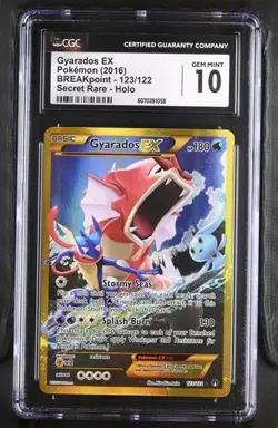 Gyarados EX *CGC 10* Secret Rare *Breakpoint* #123* 2016 * Pokemon - Image 1