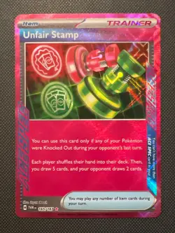 Unfair Stamp 165/167 Twilight Masquerade ACE SPEC Rare Pokemon TCG NM - Image 1