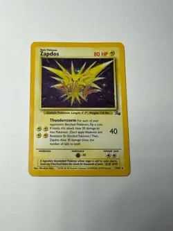 Wizards of the Coast Zapdos 15/62 Fossil Holo Rare Unlimited English Pokemon TCG - Image 1