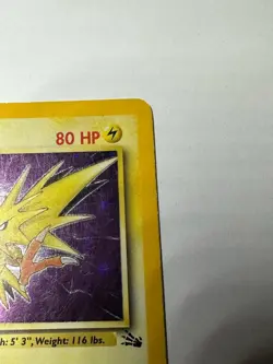 Wizards of the Coast Zapdos 15/62 Fossil Holo Rare Unlimited English Pokemon TCG - Image 3