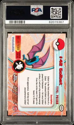 Golbat 2000 Topps Chrome Pokemon #42 PSA 10 - Image 2